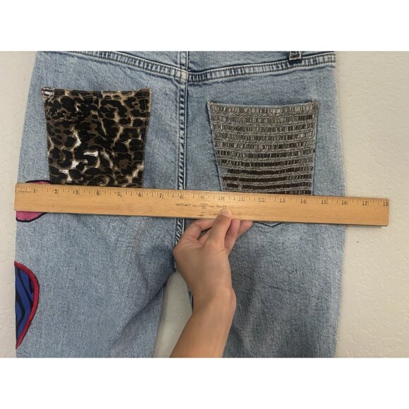 Alice + Olivia Good Patchwork Jeans Sz 26 (Minor Flaws) - Picture 12 of 15